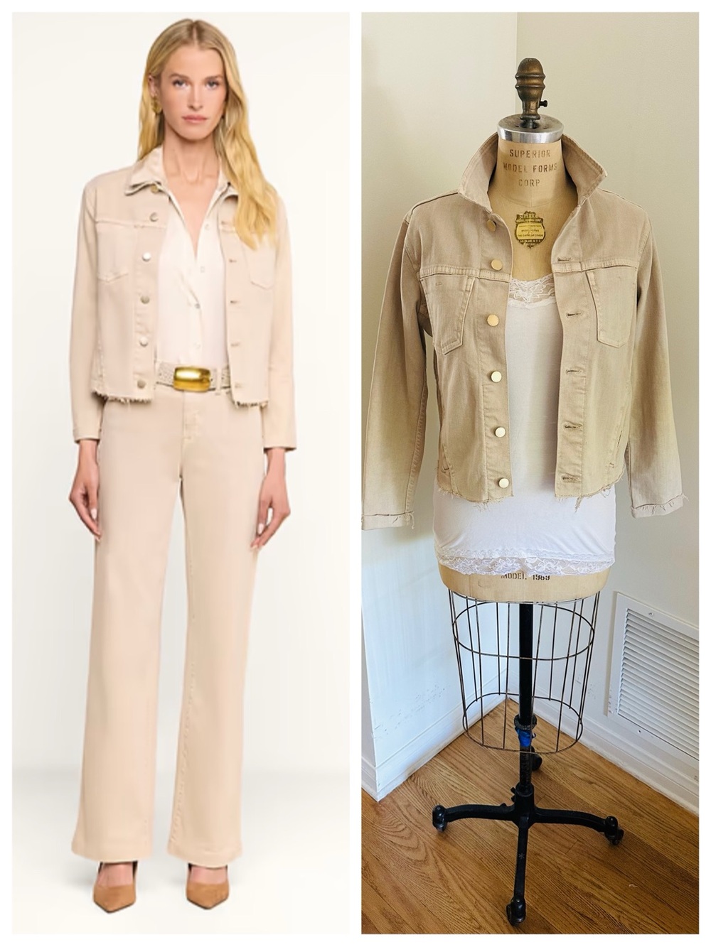 L'AGENCE Janelle Jacket in Biscuit, Size Small
